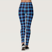 Neon Cerulean Blue Pset Leggings Punk Gothic Emo (Achterkant)