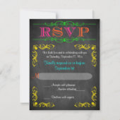 Neon Chalkboard Bat mitzvah RSVP (Devant)