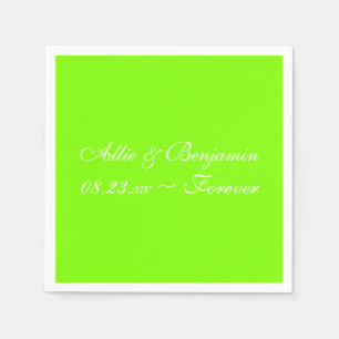 Neon Chartreuse Cool Solid Color Napkins Servet