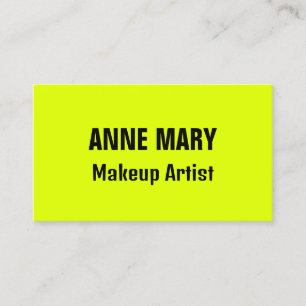 Neon Chartreuse Geel Zwart Kleurrijk Helder 2025 Visitekaartje