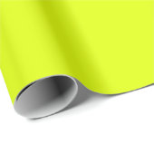 Neon Chartreuse Solid Color | Klassiek | Elegant Cadeaupapier (Rol Hoek)