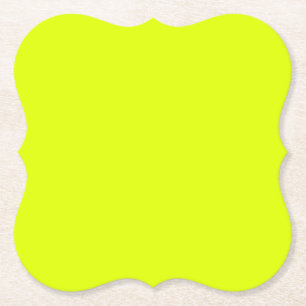 Neon Chartreuse Solid Color Trendy kleur Kartonnen Onderzetters