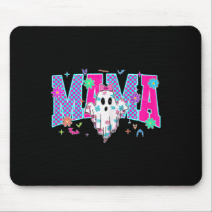Neon Checkered Halloween Ghost Mama Kostuum Mama Muismat