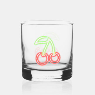 Neon Cherries Whisky Glas