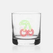 Neon Cherries Whisky Glas (Achterkant)