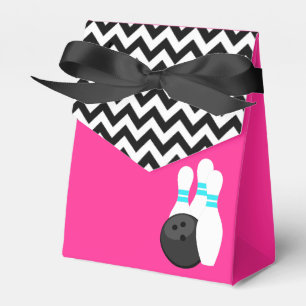 Neon Chevron Bowling Favor Dozen Bedankdoosjes