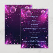 Neon Chrome New Year’s Eve Menu | Y2K Holographic (Devant / Derrière)