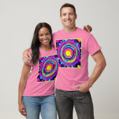 Neon Circle Vortex Pattern T-shirt (Unisex)