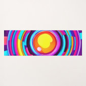 Neon Circle Vortex Pattern Yogamat (Achterkant (horizontaal))