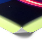 Neon Circles Abstracte kunst Poster (Hoek)