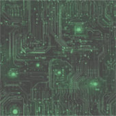 Neon Circuit Vinyl Sticker (Voorkant)