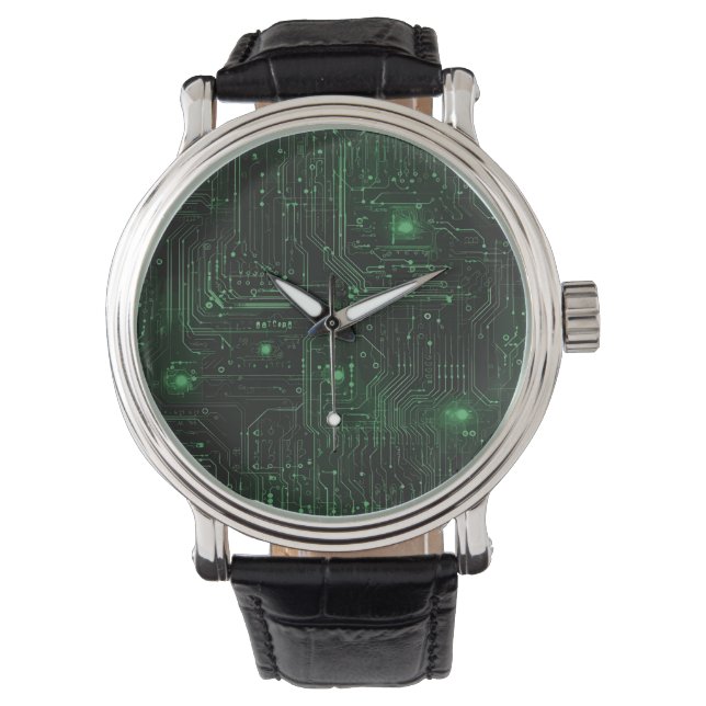Neon Circuit Watch Horloge (Voorkant)