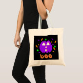 Neon Citrouille Trick ou Treat Sac fourre-tout (Devant (produit))