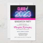 Neon Class of 2023 Graduation Party Invitation (Devant)