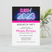 Neon Class of 2023 Graduation Party Invitation (Debout devant)