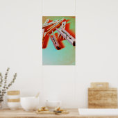 neon clothespins poster (Keuken)