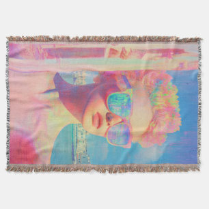 Neon Coastal Beauty met zonnebril Deken