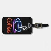 Neon Coffee-teken Bagagelabel (Voorkant horizontaal)