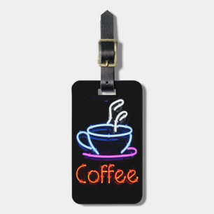 Neon Coffee-teken Bagagelabel