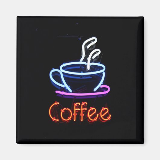 Neon Coffee-teken Magneet (Voorkant)
