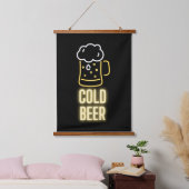 Neon Cold Beer Mok Hangend Wandkleed (Slaapkamer)