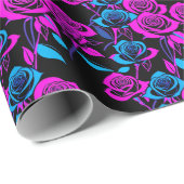 Neon Colored Roses Cadeaupapier (Rol Hoek)