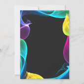 Neon Colorful Glow Invitation Anniversaire (Dos)