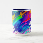 Neon Colorful Paint Splash Splatter Mok (Midden)