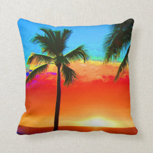 Neon Colorful Palm Tree Kussen