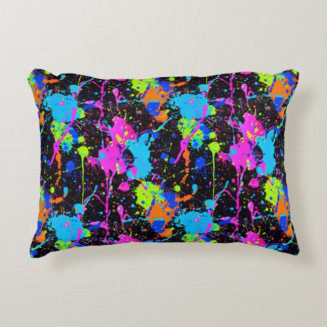 Neon Colorful Pattern Accent Kussen (Voorkant)