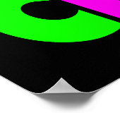 Neon Colors 80's Chick Poster (Hoek)