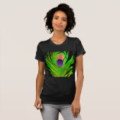 Neon Colors Peacock Feather T-shirt (Voorkant volledig)