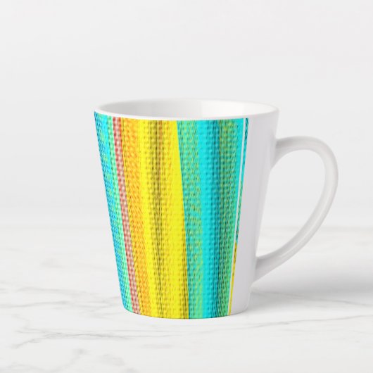 Neon colour Decorated Mug Latte Mok (Rechts)
