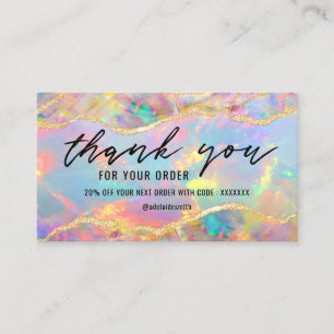 Neon Colours Opal Dank u visitekaartje
