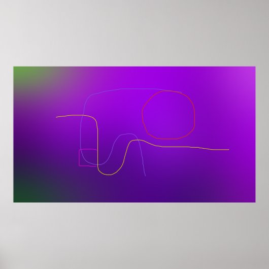 Neon Contours Poster (Voorkant)