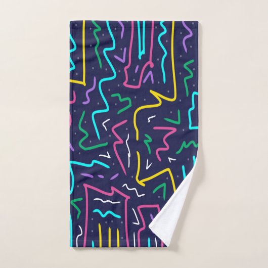 Neon Contrast Space Art Bad Handdoek (Handdoek)