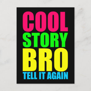 Neon Cool Gebeurtenis Bro Briefkaart