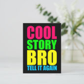 Neon Cool Story Bro Briefkaart (Staand voorkant)