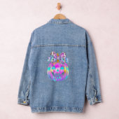 Neon Coquette Halloween Pumpkin Denim Jacket (Hangar)