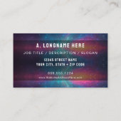 Neon Cosmic Galaxy Reiki Healer Company Logo  Visitekaartje (Achterkant)