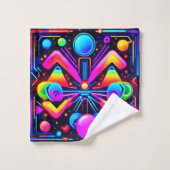 Neon Cosmic Kaleidoscope (Gant de toilette)
