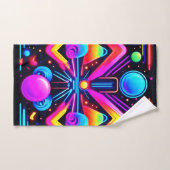 Neon Cosmic Kaleidoscope (Serviette à main)