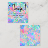 néon couleurs gemstone opal texture carte de réduc (Devant / Derrière)