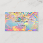 néon couleurs minéral opal texture carte de visite (Dos)