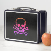 Neon Crâne beaucoup crânes noir lunchbox (En situation)