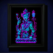 Neon Creeper Roze en Turquoise 5:4 Poster