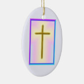 Neon Cross Keramisch Ornament (Rechts)