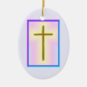 Neon Cross Keramisch Ornament