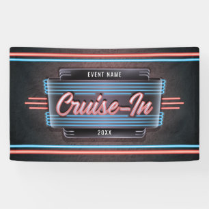 Neon Cruise-in-banner Spandoek