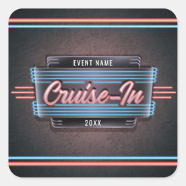 Neon Cruise-In Sticker